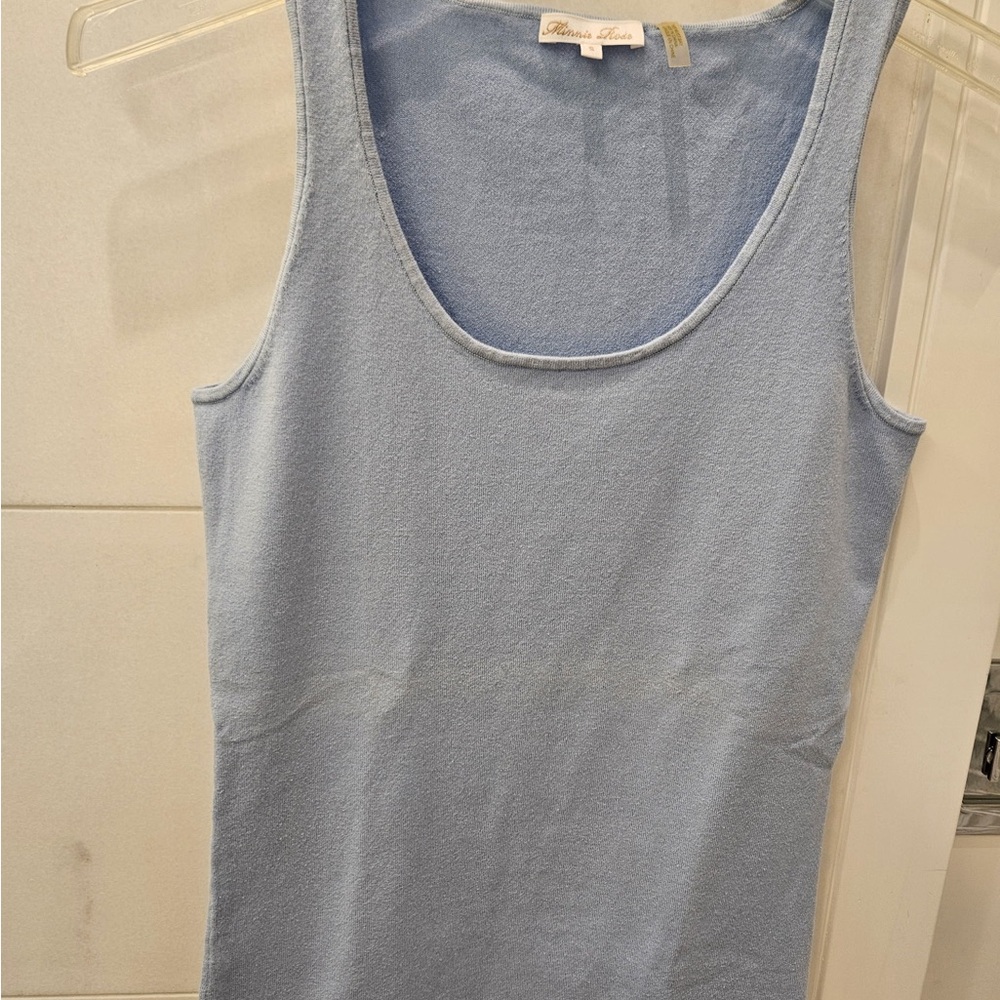 Minnie Rose Sky Blue Tank Top
